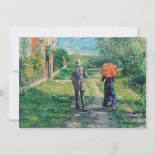 Gustave Caillebotte - Der ansteigende Weg Dankeskarte