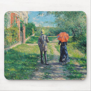 Gustave Caillebotte - Der ansteigende Weg Mousepad