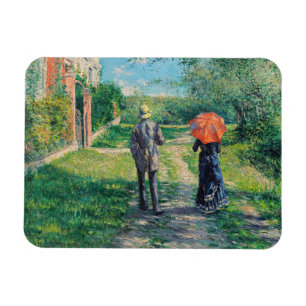 Gustave Caillebotte - Der aufsteigende Weg Magnet