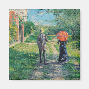 Gustave Caillebotte - Der aufsteigende Weg Magnet