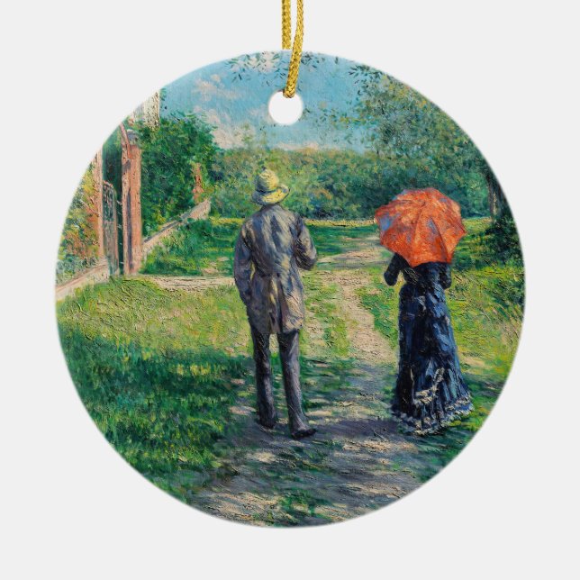 Gustave Caillebotte - Der Weg über die Alphill Keramik Ornament (Vorne)
