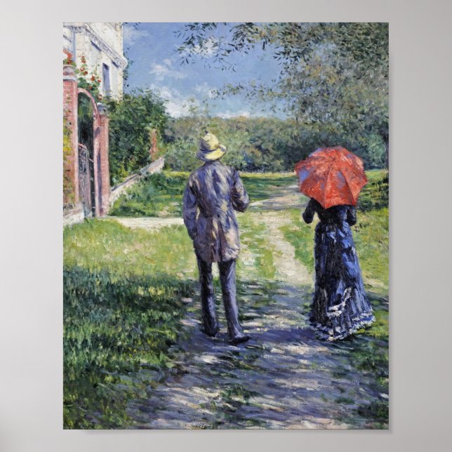 Gustave Caillebotte - Der Weg über die Alphill Poster (Vorne)