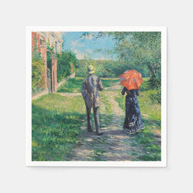 Gustave Caillebotte - Der Weg über die Alphill Serviette (Vorderseite)