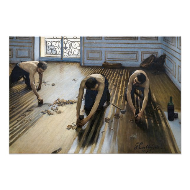 Gustave Caillebotte - Die Bodenschutzwesten Fotodruck (Vorne)