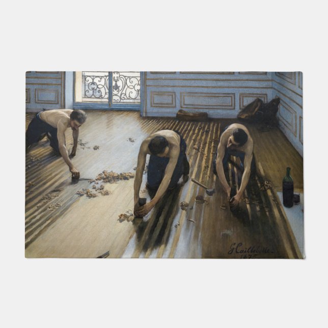 Gustave Caillebotte - Die Bodenschutzwesten Fußmatte (Vorderseite)