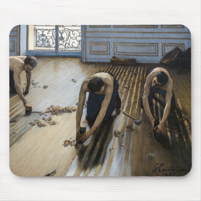 Gustave Caillebotte - Die Bodenschutzwesten Mousepad (Vorne)