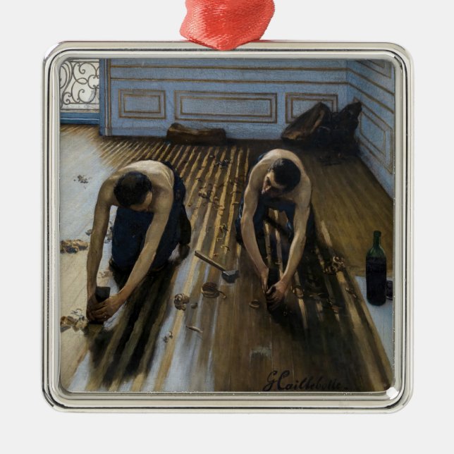 Gustave Caillebotte - Die Bodenschutzwesten Ornament Aus Metall (Vorne)