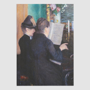 Gustave Caillebotte - Die Klavierstunde Seidenpapier