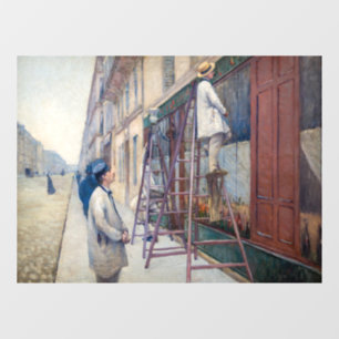 Gustave Caillebotte - Die Maler des Hauses Fensteraufkleber