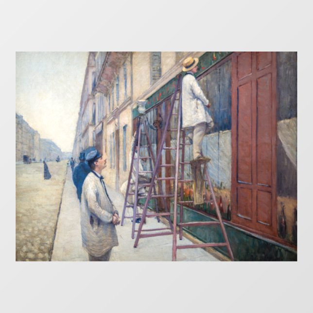 Gustave Caillebotte - Die Maler des Hauses Fensteraufkleber (Blatt)