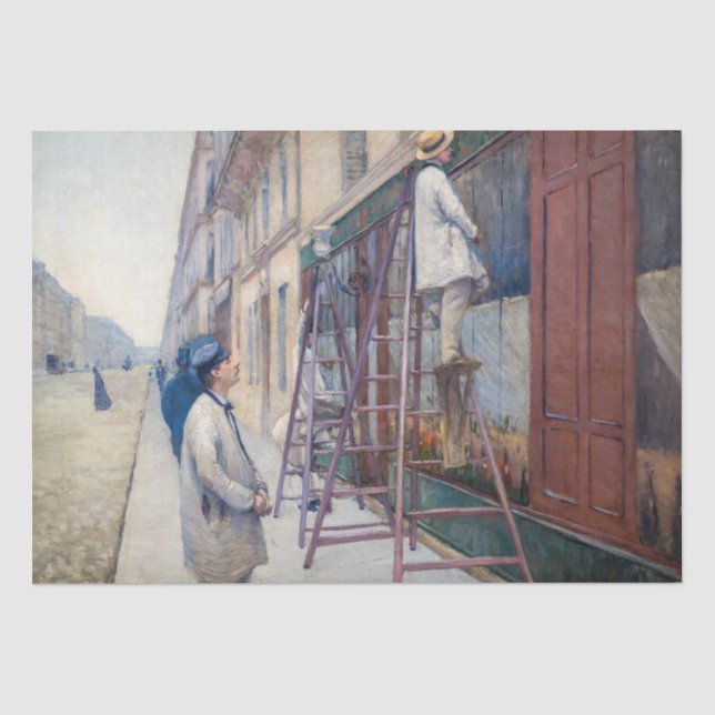 Gustave Caillebotte - Die Maler des Hauses Seidenpapier (Vorderseite)