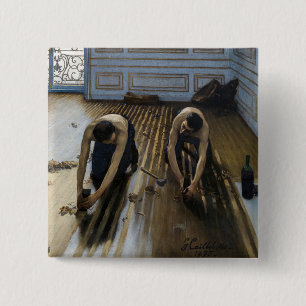 Gustave Caillebotte - Die Parkettabschleifer Button