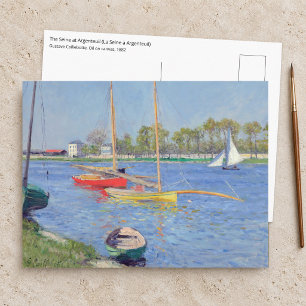Gustave Caillebotte - Die Seine in Argenteuil Postkarte