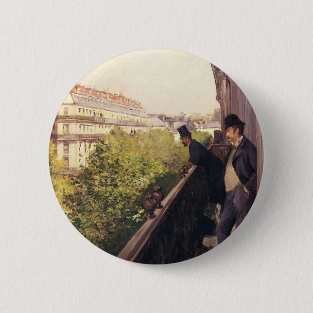 Gustave Caillebotte: Ein Balkon, Boulevard Button (Vorderseite)