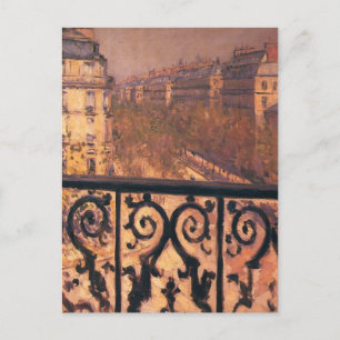 Gustave Caillebotte - Ein Balkon in Paris Postkarte