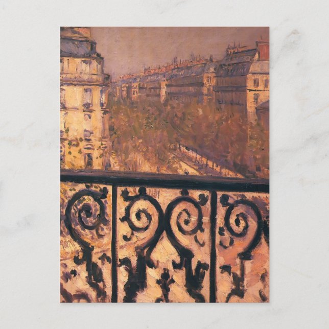 Gustave Caillebotte - Ein Balkon in Paris Postkarte (Vorderseite)