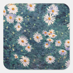 Gustave Caillebotte - Gänseblumenbeet, Detail Quadratischer Aufkleber