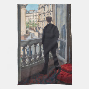 Gustave Caillebotte - Junger Mann an seinem Fenste Geschirrtuch
