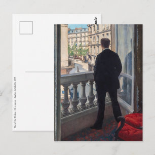 Gustave Caillebotte - Junger Mann an seinem Fenste Postkarte