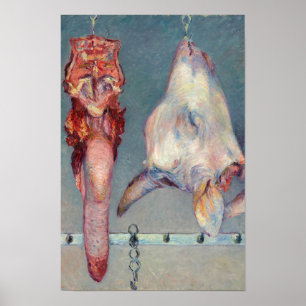 Gustave Caillebotte - Kalbskopf und Ochszunge Poster