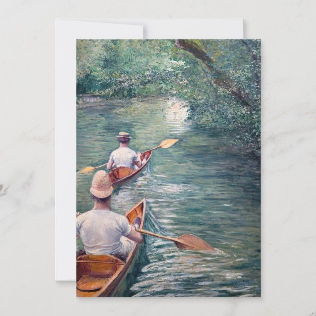 Gustave Caillebotte - Kanus auf den Yerres Einladung (Vorderseite)