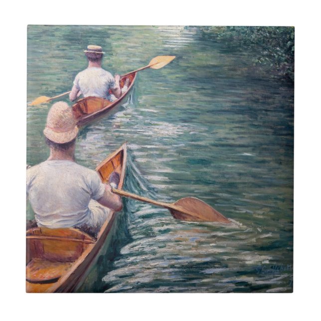 Gustave Caillebotte - Kanus auf den Yerres Fliese (Vorderseite)