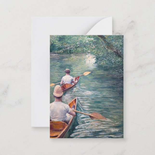 Gustave Caillebotte - Kanus auf den Yerres Mitteilungskarte (Vorderseite)