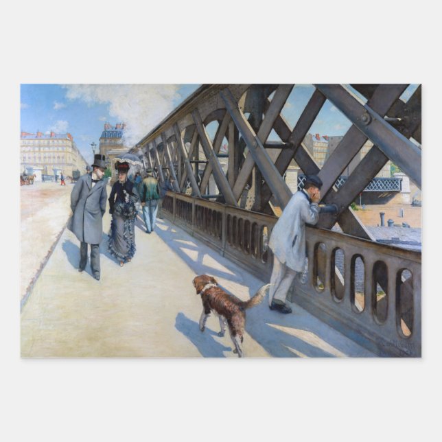 Gustave Caillebotte - Le Pont de l'Europe Geschenkpapier Set (Vorderseite)