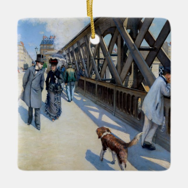 Gustave Caillebotte - Le Pont de l'Europe Keramikornament (Vorderseite)