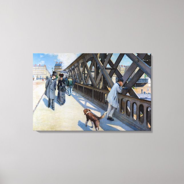 Gustave Caillebotte - Le Pont de l'Europe Leinwanddruck (Vorderseite)