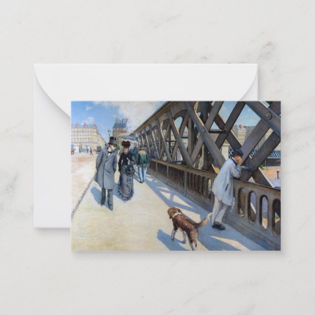 Gustave Caillebotte - Le Pont de l'Europe Mitteilungskarte (Vorderseite)
