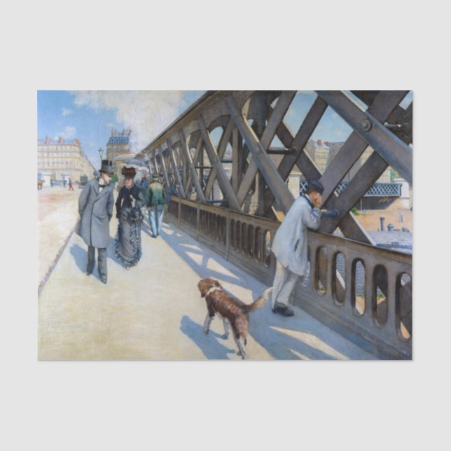 Gustave Caillebotte - Le Pont de l'Europe Seidenpapier (Vorderseite)
