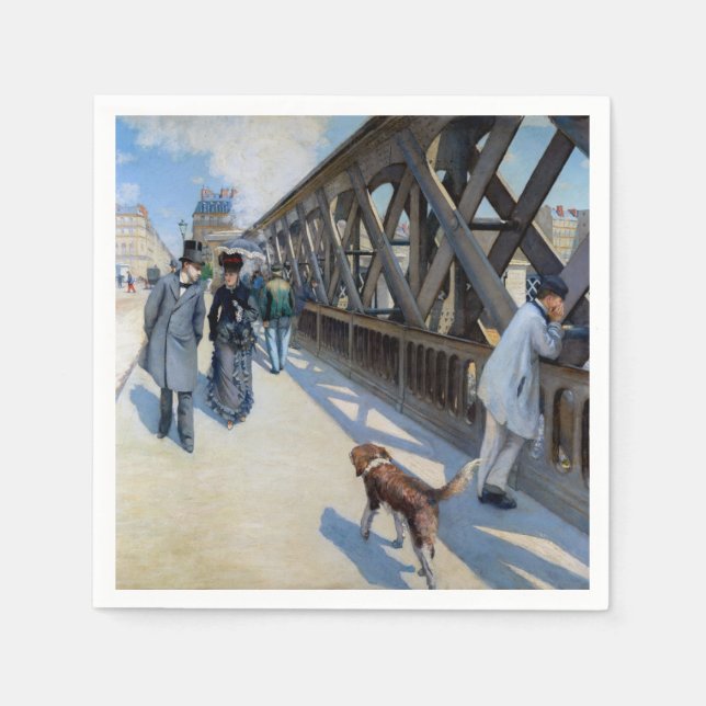 Gustave Caillebotte - Le Pont de l'Europe Serviette (Vorderseite)