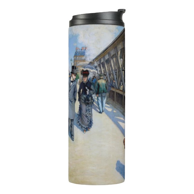 Gustave Caillebotte - Le Pont de l'Europe Thermosbecher (Nach links gedreht)