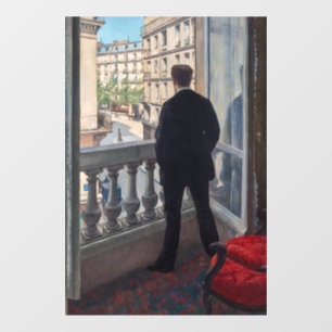 Gustave Caillebotte - Mann am Fenster Fensteraufkleber