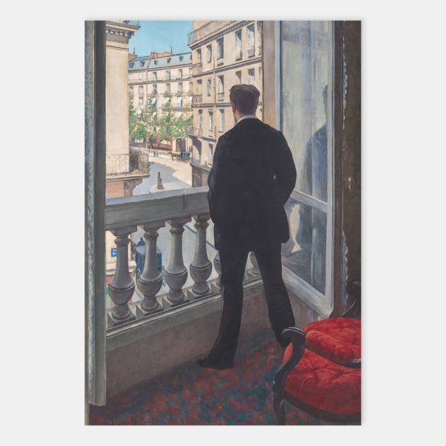 Gustave Caillebotte - Mann am Fenster Geschenkpapier Set (Von Creator hochgeladen)