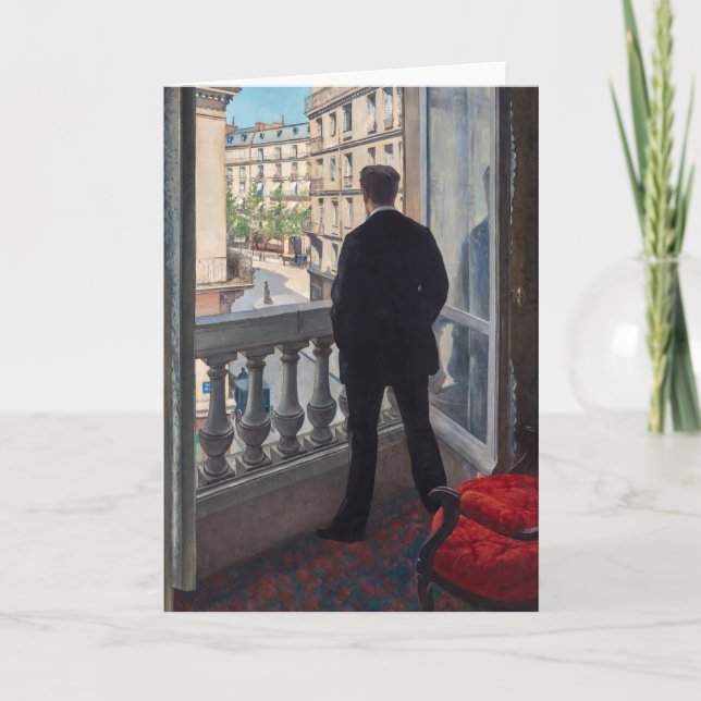Gustave Caillebotte - Mann am Fenster Karte (Vorderseite)