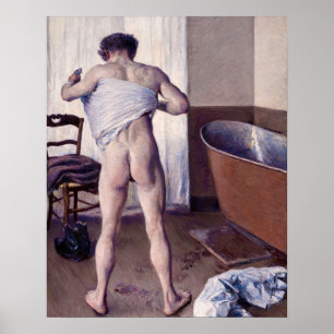 Gustave Caillebotte - Mann beim Baden Poster