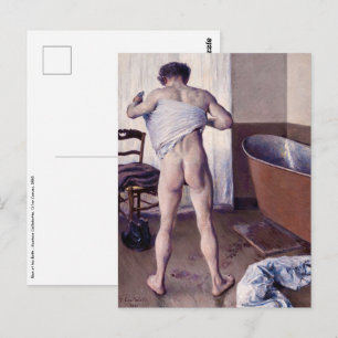 Gustave Caillebotte - Mann beim Baden Postkarte
