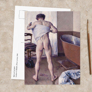 Gustave Caillebotte - Mann beim Baden Postkarte