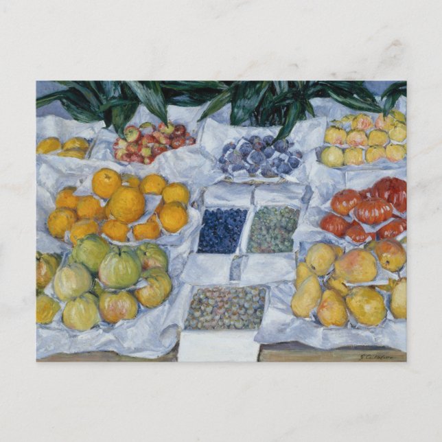 Gustave Caillebotte - Obst auf einem Stand dargest Postkarte (Vorderseite)