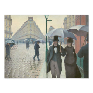 Gustave Caillebotte - Paris-Straße; Regnerischer Fotodruck