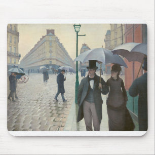Gustave Caillebotte, "Paris Street; Rainy Day" マ Mousepad