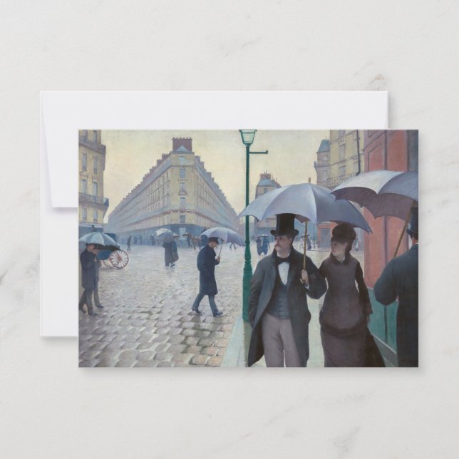 Gustave Caillebotte - Paris Street; Rainy Day Dankeskarte (Vorderseite)