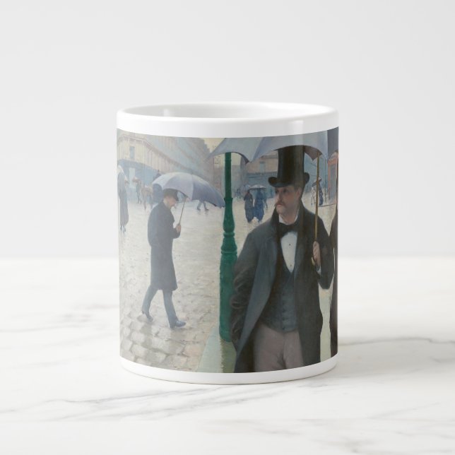 Gustave Caillebotte - Paris Street; Rainy Day Jumbo-Tasse (Vorderseite)