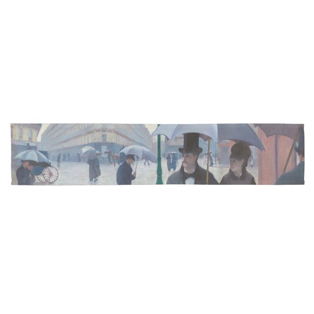 Gustave Caillebotte - Paris Street; Rainy Day Kurzer Tischläufer (Horizontal)