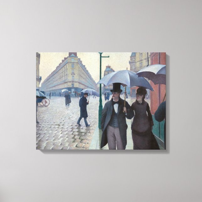 Gustave Caillebotte - Paris Street; Rainy Day Leinwanddruck (Vorderseite)