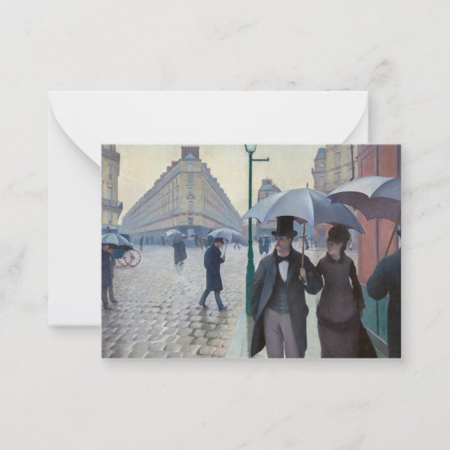 Gustave Caillebotte - Paris Street; Rainy Day Mitteilungskarte (Vorderseite)