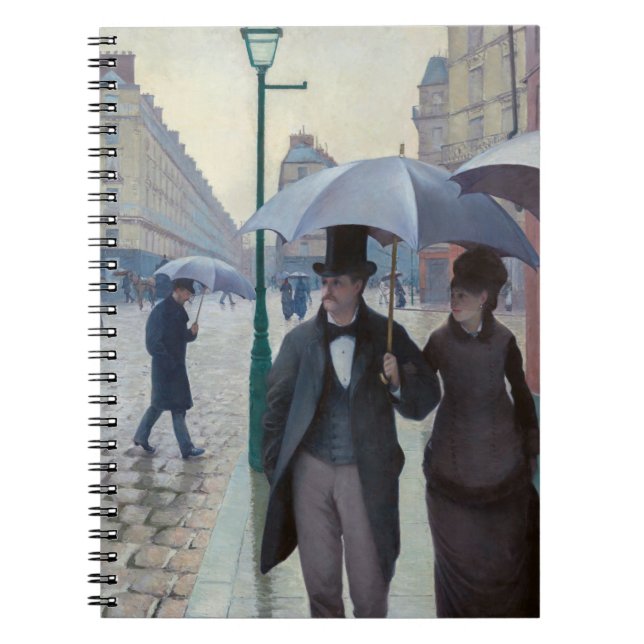 Gustave Caillebotte - Paris Street; Rainy Day Notizblock (Vorderseite)