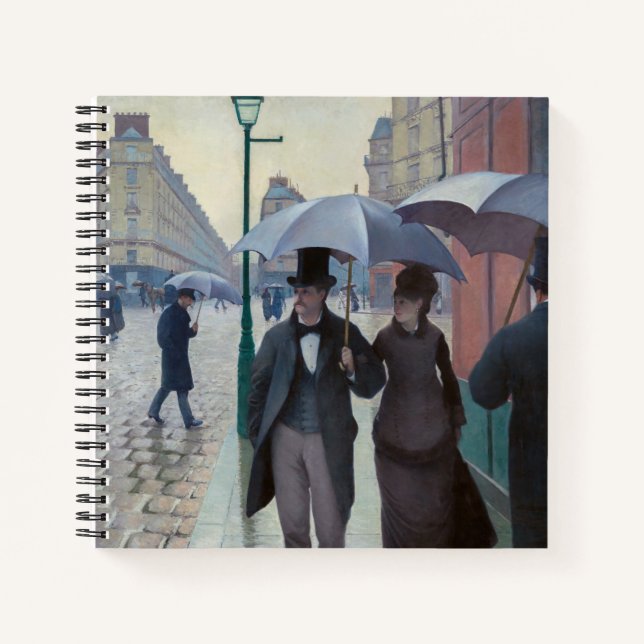 Gustave Caillebotte - Paris Street; Rainy Day Notizbuch (Vorderseite)